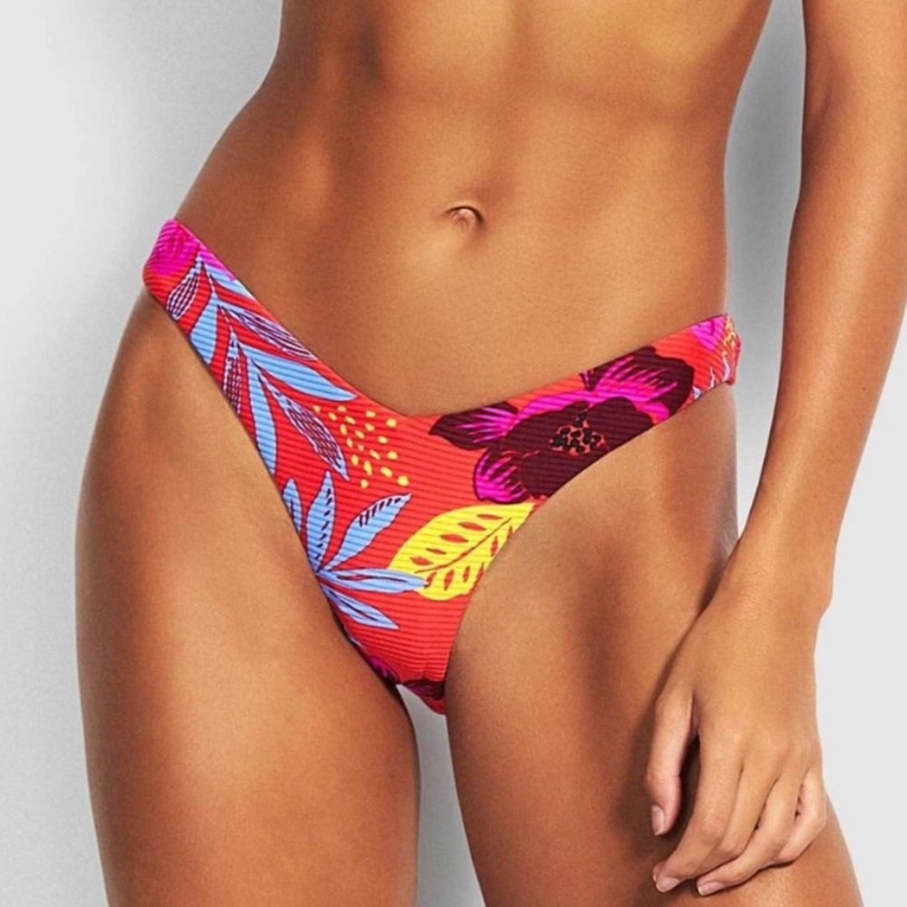 NWT Seafolly On Vacation “V” Rio High Cut Bikini Bottoms